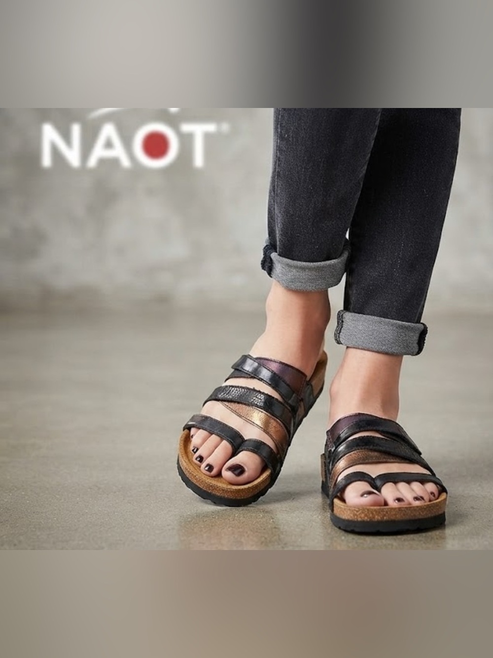 Authentic Naot leather designer sandals sz 4 Euro 35
